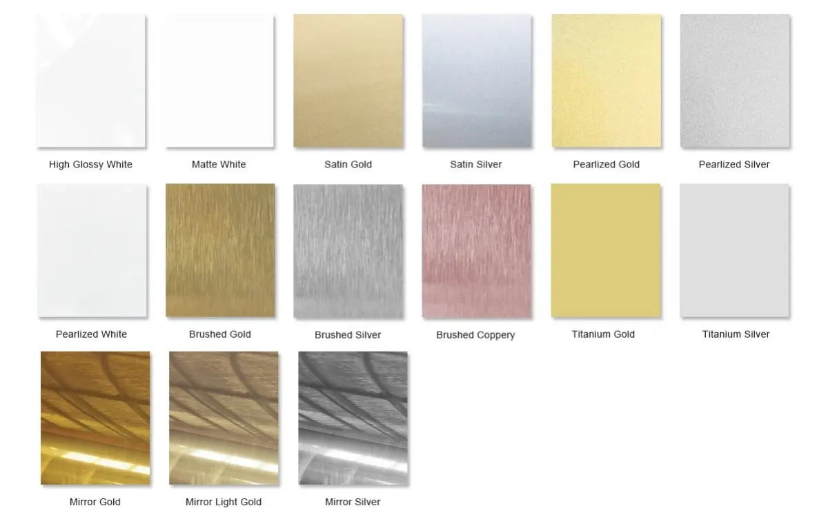 Перламутровый алюминиевый лист в упаковке для печати изображений