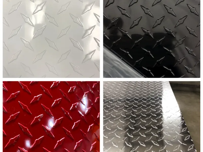 Алюминиевый рифлёный лист diamond plate с противоскользящим узором